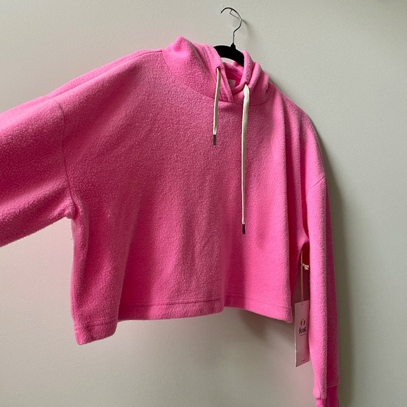 FEAT BlanketBlend Crop Hoodie Sweatshirt in Hot Pink - Size XL - New NWT - Picture 4 of 7